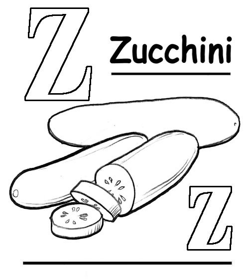 zucchini coloring pages - photo #1